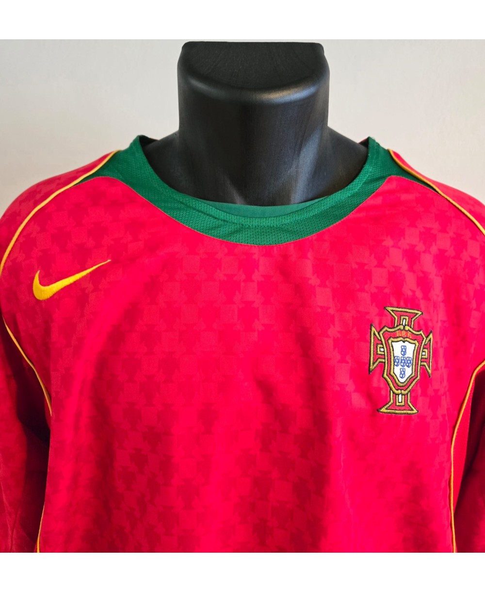 Camiseta Oficial Nike 90 de Fútbol de Portugal de las temporadas 2004-2006
